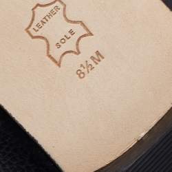 Pre Owned Tory Burch Black Leather Jessa Loafers Size 38.5