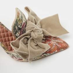 Pre Owned Tory Burch Multicolor Brocade Fabric Pumps Size 36.5