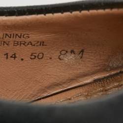 Pre Owned Tory Burch Black Leather Leila Peep Toe Wedge Pumps Size 38.5