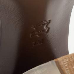 Pre Owned Tory Burch Multicolor Leather Tassels Block Heel Sandals Size 37.5