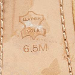 Pre Owned Tory Burch Navy Blue Leather Espadrille Flats Size 37