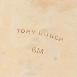 Pre Owned Tory Burch Black Leather Bombe Miller Slide Sandals Size 36.5