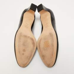 Pre Owned Tory Burch Black Patent Leather Raleigh Pumps Size 40