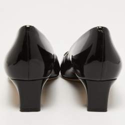 Pre Owned Tory Burch Black Patent Leather Raleigh Pumps Size 40