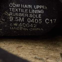 Pre Owned Tory Burch Brown/Beige Calf Hair Leopard Print Espadrille Flats Size 40