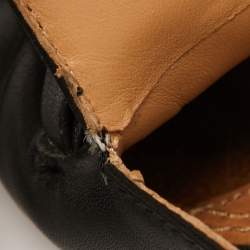 Pre Owned Tory Burch Black Leather Amelia Flat Mules Size 36.5