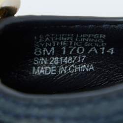 Pre Owned Tory Burch Deep Green Leather Peep Toe Ballet Flats Size 38.5