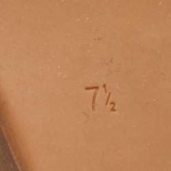 Pre Owned Tory Burch Nude Patent Leather Lowell Peep Toe Wedge Pumps Size 38