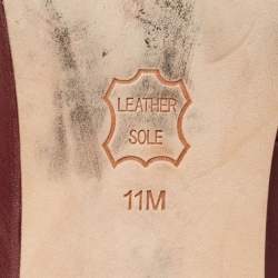 Pre Owned Tory Burch Burgundy Leather Elizabeth Pumps Size 41.5