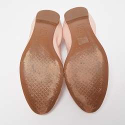 Pre Owned Tory Burch Pink Patent and Leather Caroline Ballet Flats Size 40