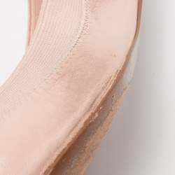 Pre Owned Tory Burch Pink Patent and Leather Caroline Ballet Flats Size 40