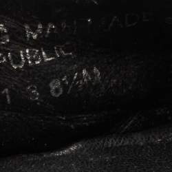 Pre Owned Tory Burch Black Quilted Leather Reva Ballet Flats Size 38.5