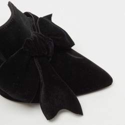 Pre Owned Tory Burch Black Velvet Clara Pumps Size 38