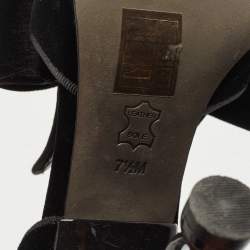 Pre Owned Tory Burch Black Velvet Clara Pumps Size 38