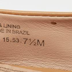 Pre Owned Tory Burch Brown Leather Lowell Ballet Flats Size 37