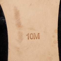 Pre Owned Tory Burch Black Suede Gigi Ballet Flats Size 40