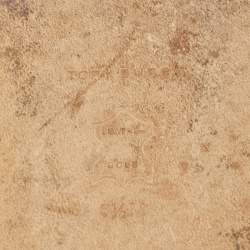 Pre Owned Tory Burch Brown Leather Eleanor Flat Slides Size 38.5