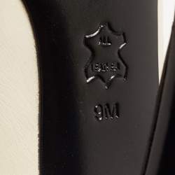 Pre Owned Tory Burch Black/White Brogue Leather Everly Pumps Size 39.5