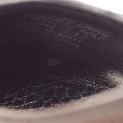 Pre Owned Tory Burch Black Leather Wedge Pumps Size 40