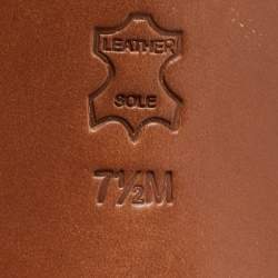 Pre Owned Tory Burch Off-white/Grey Leather And Canvas Lowell Sandals Size 37.5