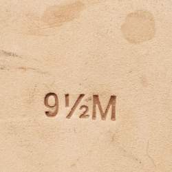 Pre Owned Tory Burch Beige/Black Python Embossed Ankle Strap Sandals Size 39.5