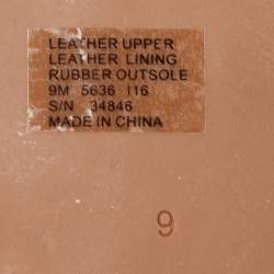 Pre Owned Tory Burch Metallic Gold Leather Blossom Floral Embellished Flat Sandals Size 39.5