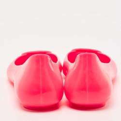 Pre Owned Tory Burch Pink Rubber Ballet Flats Size 39