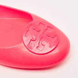 Pre Owned Tory Burch Pink Rubber Ballet Flats Size 39