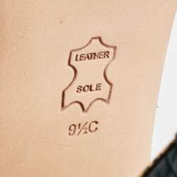 Pre Owned Tory Burch Green Croc Embossed Leather Maritine Platform Ankle Strap Sandals Size 39.5