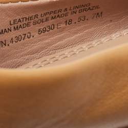 Pre Owned Tory Burch Beige Leather Lowell Ballet Flats Size 37.5