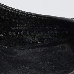 Pre Owned Tory Burch Black Leather Sally Wedge Pumps Size 38.5