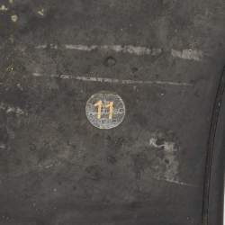 Pre Owned Tory Burch Black Leather Double T Flat Slides Size 41.5