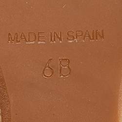 Pre Owned Tory Burch Green Canvas Jackie Espadrille Wedge Pumps Size 36