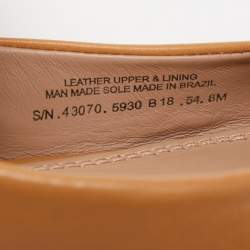 Pre Owned Tory Burch Brown Leather Lowell Ballet Flats Size 38.5