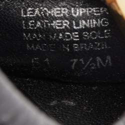 Pre Owned Tory Burch Black Leather Sophie Peep Toe Wedge Pumps Size 37.5