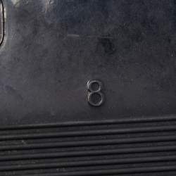 Pre Owned Tory Burch Black Jelly Logo Pearl Melody Flat Thong Sandals Size 38