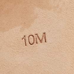 Pre Owned Tory Burch Beige/Black Patent Cap Toe Gigi Pumps Size 40.5