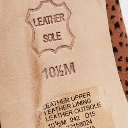 Pre Owned Tory Burch Brown Laser Cut Suede Peep Toe Pumps Size 41