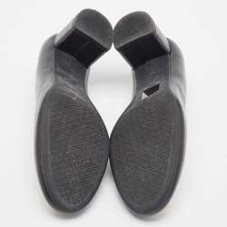 Pre Owned Tory Burch Black Leather Chelsea Pumps Size 38.5