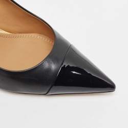 Pre Owned Tory Burch Black Patent and Leather Penelope Pumps Size 40
