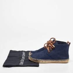 Pre Owned Tory Burch Blue Denim Espadrille Sneakers Size 37