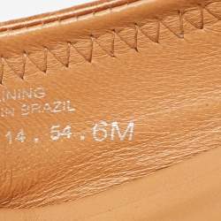 Pre Owned Tory Burch Brown Leather Sally Wedge Pumps Size 36