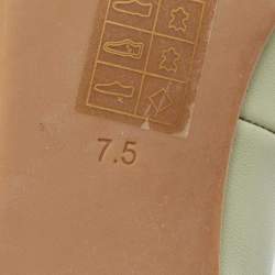 Pre Owned Tory Burch Green/Black  Patent and Leather Chelsea Pumps Size 37.5