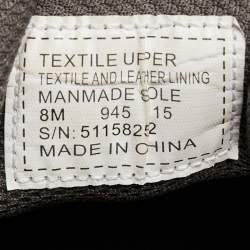 Pre Owned Tory Burch Grey/Beige Neoprene And Mesh Storm Cloud Crystal Embellished Slip On Sneakers Size 38