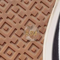 Pre Owned Tory Burch Black Calf Hair and Leather Cap Toe Skyler Flats Size 39