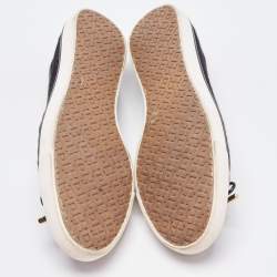 Pre Owned Tory Burch Black Calf Hair and Leather Cap Toe Skyler Flats Size 39