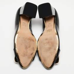 Pre Owned Tory Burch Black Patent Leather Maria Pumps Size 39.5