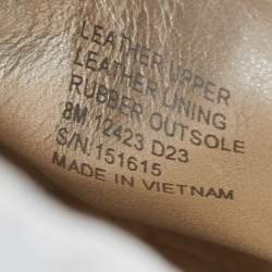 Pre Owned Tory Burch Metallic Silver Leather Ines Espadrille Flats Size 38.5