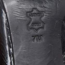 Pre Owned Tory Burch Black Patent Leather Caroline Scrunch Pumps Size 37.5