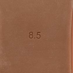 Pre Owned Tory Burch Brown Leather Janey Buckle Detail Block Heel Pumps Size 39